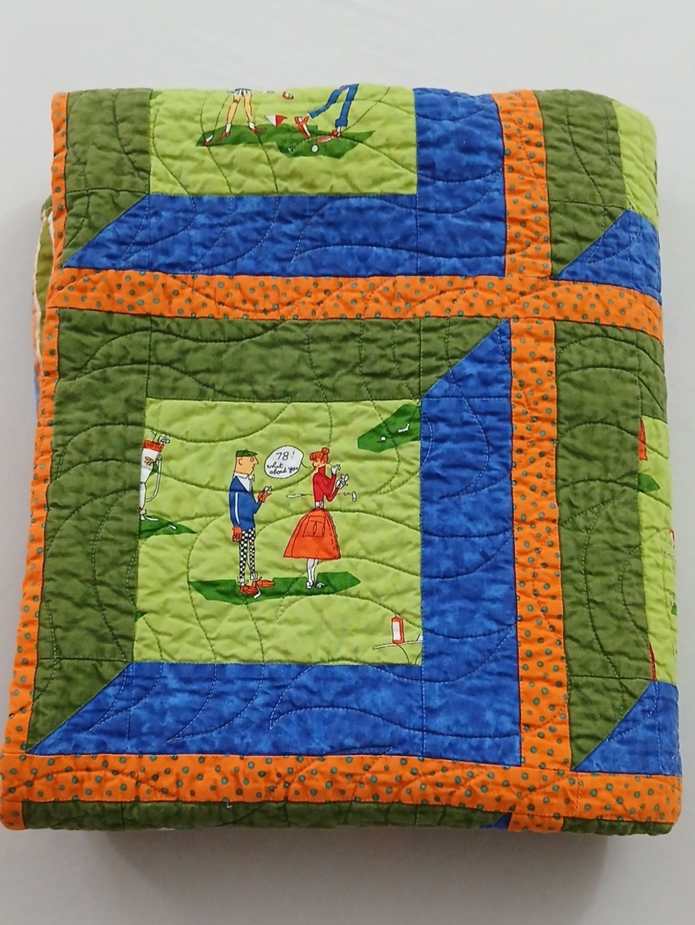 Homemade Golfing Quilt